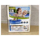 INTEX 28106EH Easy Set Inflatable Swimming Pool: 8ft x 24in  Puncture-Resistant Material  Quick Inflation  513 Gallon Capacity  18in Water Depth