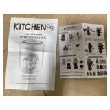 LOT OF 2 Kitchen HQ 2-pack USB Mini Choppers & Kitchen HQ Speed Grater and Slicer with Suction Base