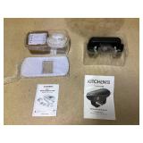 LOT OF 2 Kitchen HQ Automatic Jar Opener & Kitchen HQ 6-in-1 Easy Slice Boxed Mandoline (BLACK & WHITE)