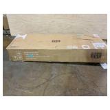 COSTWAY 4-Piece Farmhouse Bar Table Set with Power Outlet, Counter Height Dining Table Set w/ 3 Upholstered Stools, Wood Console Table Set Bistro Table Set for Kitchen, Dining Room, Living Room