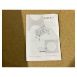 Costway HW70944 2-Person Outdoor Acacia Wood Bench with Backrest