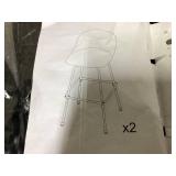 Set of 2 Costway Rattan Swivel Barstools with Curved Back-Black