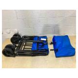 MyDepot Folding Wagon Four Wheels, All-Terrain Foldable Beach Wagon