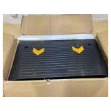 VEVOR Upgraded Rubber Threshold Ramp, 3.5" Rise Door Ramp with 1 Channel, Natural Rubber Car Ramp with Non-Slip Textured Surface, 33069 lbs Load Capacity Curb Ramp for Wheelchair and Scooter