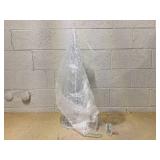 Tangkula Lighted Christmas Cone Tree, Xmas 90 Warm White LED Lights, Indoor & Outdoor Lighted Decoration for Lawn Yard Garden Party (Missing 2 Trees. Only 1)