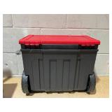CRAFTSMAN 19-in W x 24.75-in H x 11.0-in D Red and Black Plastic Rolling Tool Box