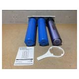 iSpring Carbon and Sediment with Clear Housing Whole House Water Filtration System Triple-Stage 12-GPM
