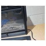 COSTWAY Electric Fireplace Inserts 28.5-inch Wide, 750W/1500W Wall Recessed and Freestanding Fireplace with 3 Flame Colors, 5 Brightness Settings, 8H Timer, Remote Control, Heater for Indoor Use (Tran