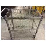 NSF Rolling Shelf/Cart 30" x 18" Basket Shelves