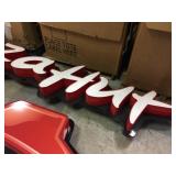 Large Light Up PIZZA HUT Restaurant Sign - With Hat!