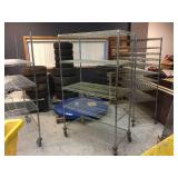 NSF Rolling Wire Shelf 48" x 24" x 80" - 5 Shelves