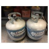 2 - 20# Propane Tanks - Each Approx 1/3 Full