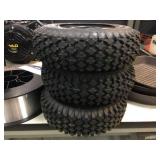 3 Unused 4.10/3.50-6 Utility Wheels/Tires - 3/4" Axel