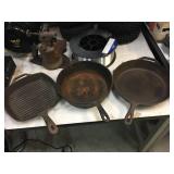 3 Pcs Cast Iron - Lodge 10SK - Gold Coast Deep Skillet - Lodge 8SGP