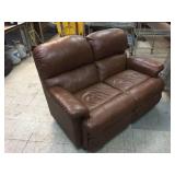 Very Nice! Brown "Leather" Loveseat - Wow!