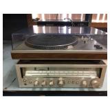 SANYO JCX 2100KR Receiver + TP1010 Turntable - Powers On!