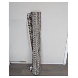 NEW THRESHOLD WASHABLE AREA RUG (4’x6’) BLACK/TAN STRIPED