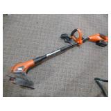 Weed Trimmer and Portable Bench