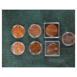 7 Copper Collectible Coins