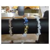 18 New Stone Chip Bracelets on 3-Tier Display Stand