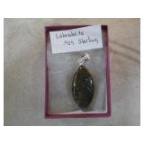 5 Labradorite Pendants Set in .925 Sterling Silver