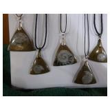 5 Ammonite Fossil Pendant Necklaces
