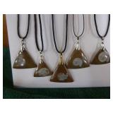 5 Ammonite Fossil Pendant Necklaces