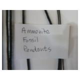 5 Ammonite Fossil Pendant Necklaces