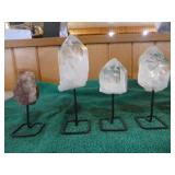 8 Brazilian Crystals on Stands