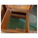 Antique desk with key and chair