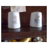 Collectable Thimbles on a Shelf