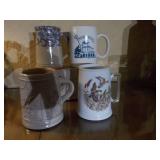 Assortment of beer mugs