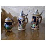German covered beer steins