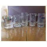 Glass beer mugs