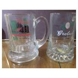 Glass beer mugs