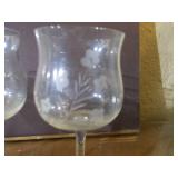 Etched wine glasses