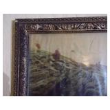 Antique frame with sea setting