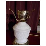Milk glass lamp