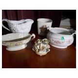 Creamers, plant container, ceramic flower Knick Knack