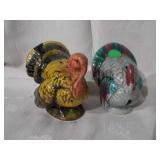 Turkey salt and pepper shakers