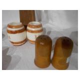 Wooden salt and pepper shakers