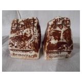 Chalk ware Mount Everest salt and pepper shakers