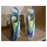 Ceramic Parakeets Planters