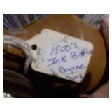 1800’s pottery ink bottle and vase