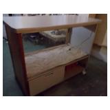 Glass front display cabinet