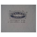 Silver casserole dish with glass insert