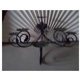 Black metal candle holder