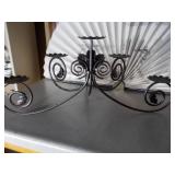 Black metal candle holder