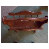Vintage wooden magazine rack