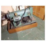 vintage sewing machine, identified as a potentially a White Sewing Machine from the mid-century era.